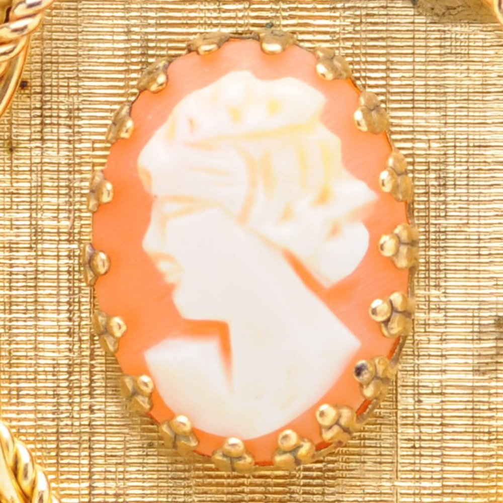 12K Gold Filled Cameo Pendant Necklace by JB - Picture 3 of 10